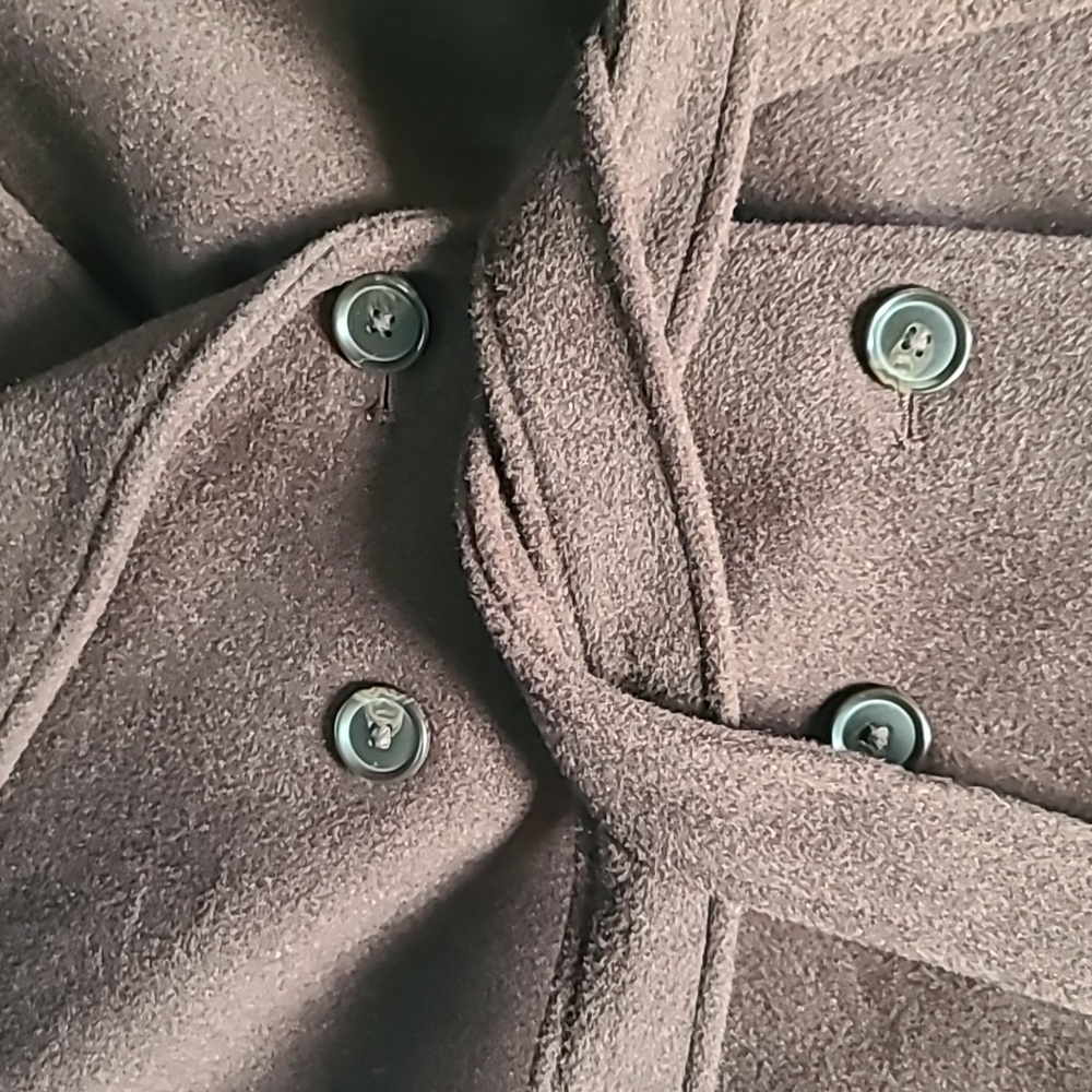 Abercrombie & Fitch Double-Breasted Wool-blend Coat in Dark Coffee - Picture 11 of 12